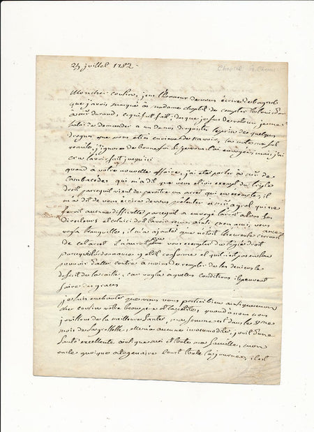 Jean Antoine CHAPTAL correspondance Combettes 4 lettres autographes signées