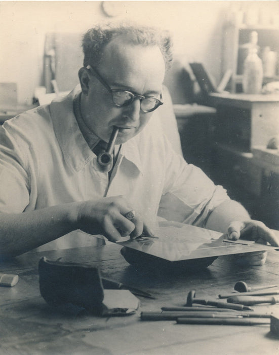 Paul JOUVE Raymond HAASEN graveur atelier gravure tirage 5 photo photographie