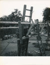 structure métallique construction ouvrier photo photographie sans tête ! 1950