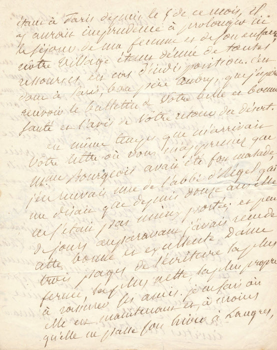 Vincent CAMPENON bel hommage à son professeur lettre autographe signée Sens