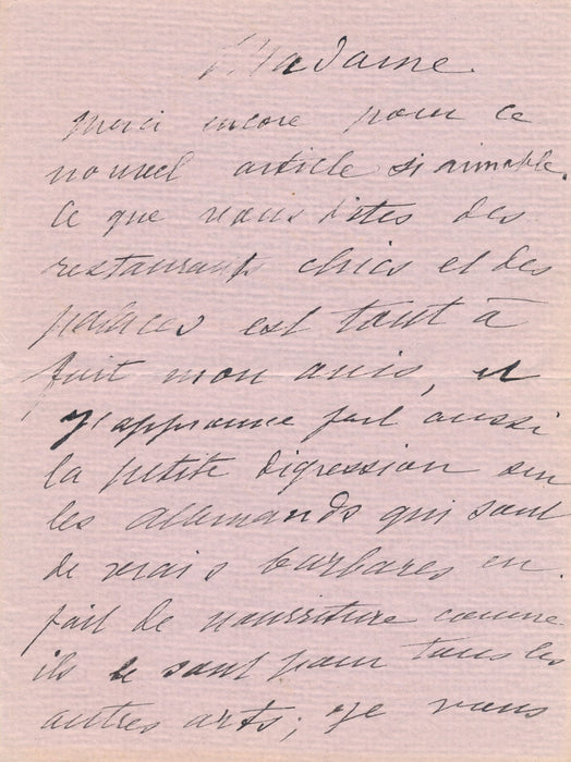 5 lettres autographes adressées à critique art Muriel CIOLKOWSKA Rodin