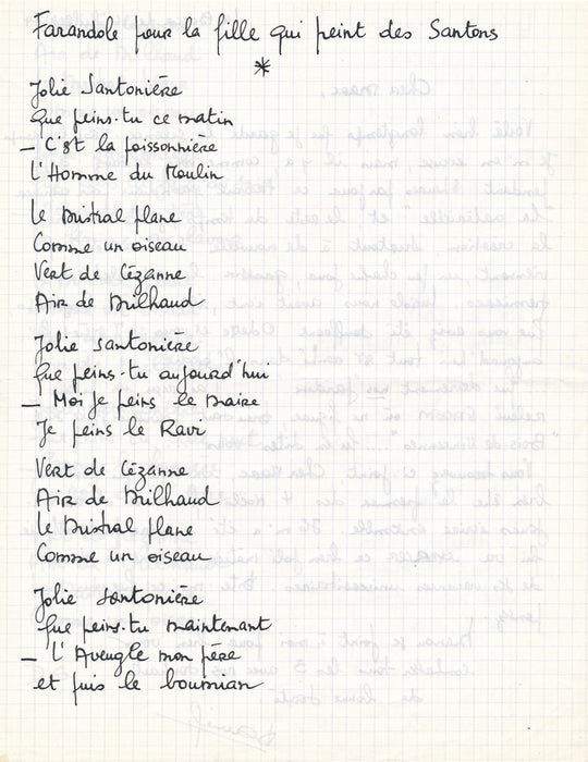 Daniel SCHMITT ensemble lettres et poèmes autographes illustrés