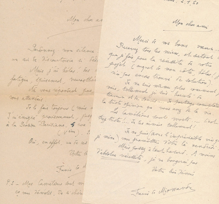 Francis de MIOMANDRE correspondance 15 lettres autographes signées sa vie
