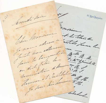 peintre Jules MACHARD 2 lettre autographe signée Henner tableaux titres