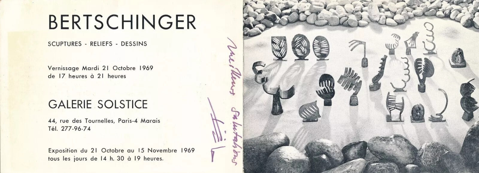 Hafis Joachim BERTSCHINGER Suisse artiste 7 lettres autographes