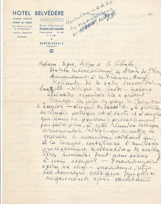 Judaica Léon BERNSTEIN (1877-1962) 3 brouillons autographes défense des juifs