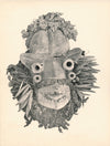 2 masque art brut art singulier tirage étpoque v. 1960-1970