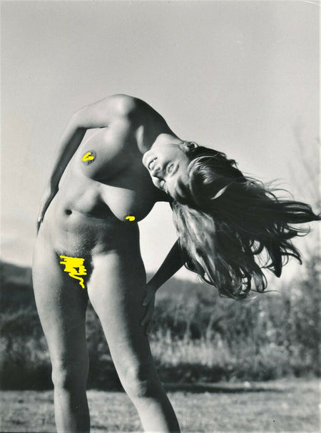 nature cheveux vintage époque tirage argentique photographie sexy nu seins