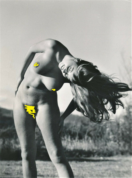 nature cheveux vintage époque tirage argentique photographie sexy nu seins