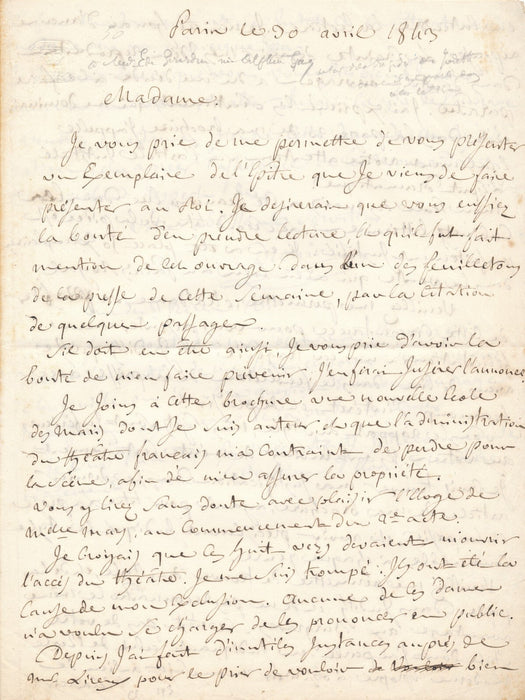 DROUIN ou B. DROUIN écrivain Dissertation morale Molière 2 lettres autographes