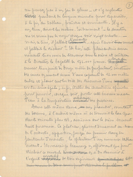 chanson music hall Louis LEMARCHAND manuscrit autographe sur le producer