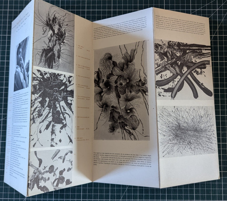 Plaquette d’exposition Bernard Réquichot  galerie Daniel Cordier Paris 1964