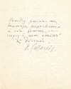 Démétrios GALANIS lettre autographe signée à INGHELBRECHT musique Steinlen 1947