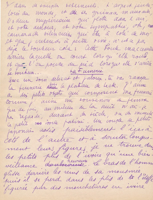 Extase opium, manuscrit autographe anonyme expérience Toulon fumerie