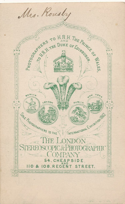 Clara ROUSBY 2 cdv photo photographie albumine Angleterre actrice