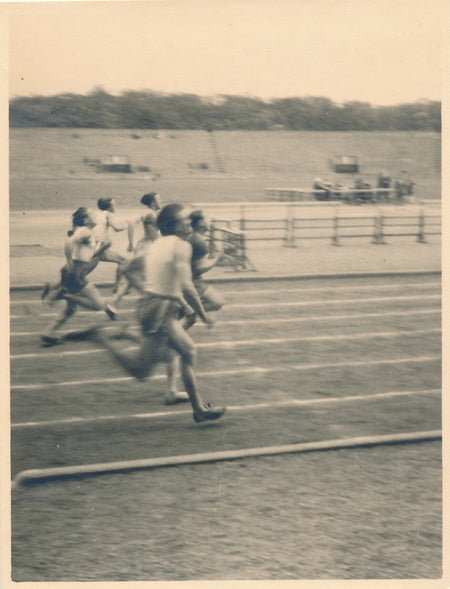 snapshot course à pied photo de famille amateur argentique