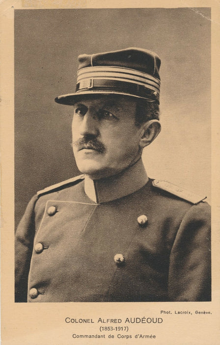 Alfred AUDEOUD militaire suisse colonel lettre autographe signée Russie départ