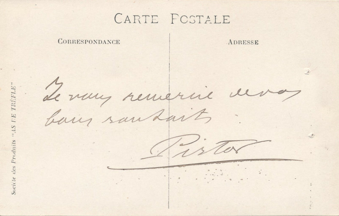 Général PISTOR lettre ET 2 cartes postales photo autographe signée Tunis 1910
