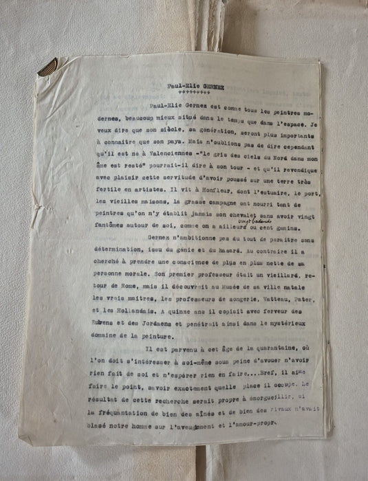 Paul-Elie GERNEZ projet livre et préface