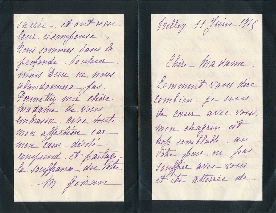 militaire Iere guerre mondiale général Ganeval décès polémique 2 lettres carte