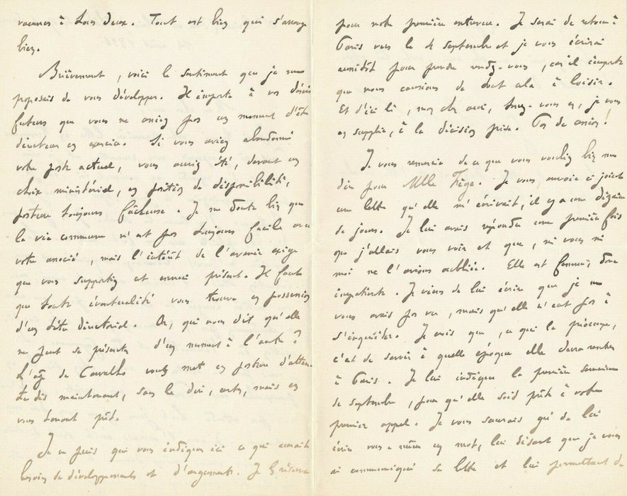 théâtre Gustave LARROUMET lettre autographe signée Albert Carré ET carte