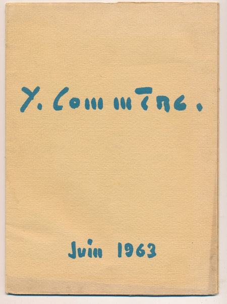 Jean COMMÈRE catalogue exposition 1963 peinture galerie Reichenbach