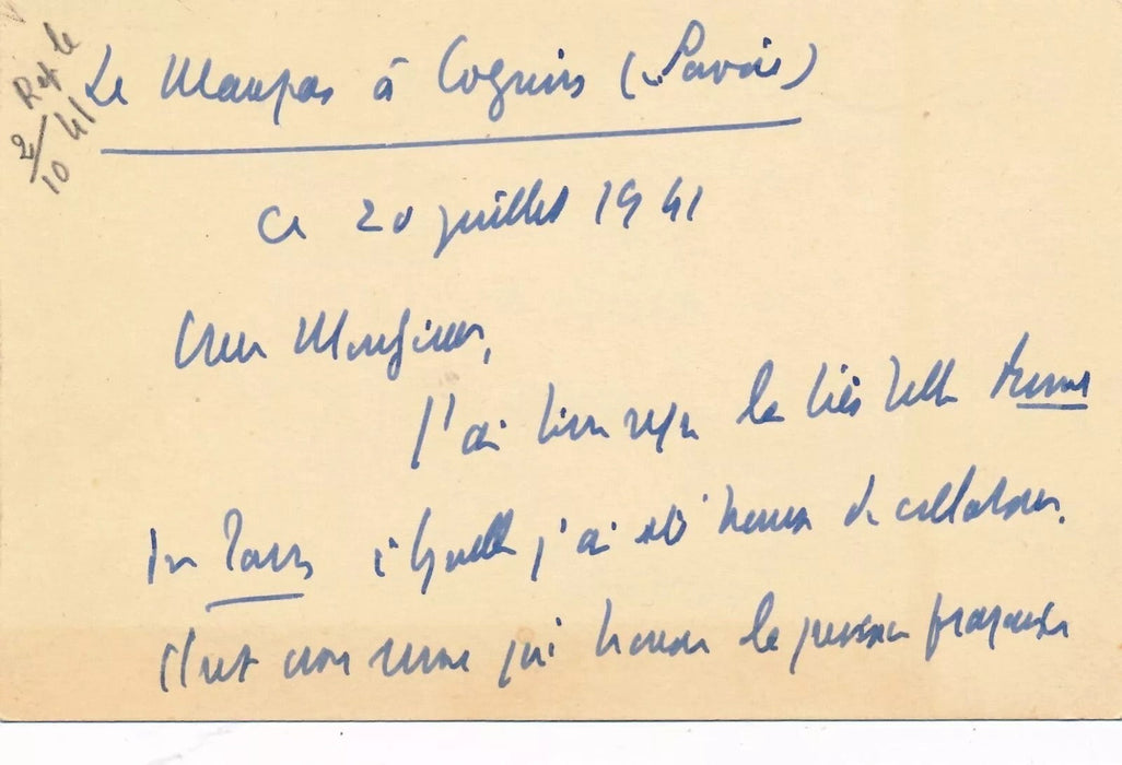 5 documents autographes Henry BORDEAUX Taponier Bellet Mainguet