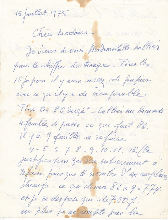 Théo SCHMIED imprimeur livre artiste André Liberati lettre autographe signée