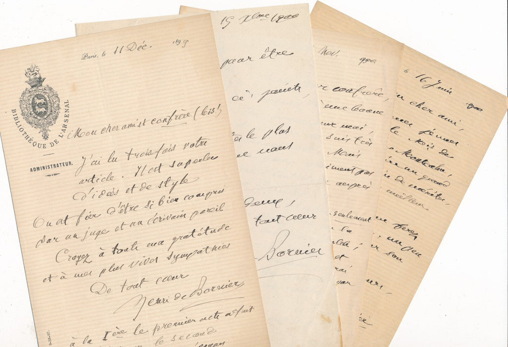Henri de BORNIER dramaturge Bibliothèque Arsenal correspondance 28 lettres !
