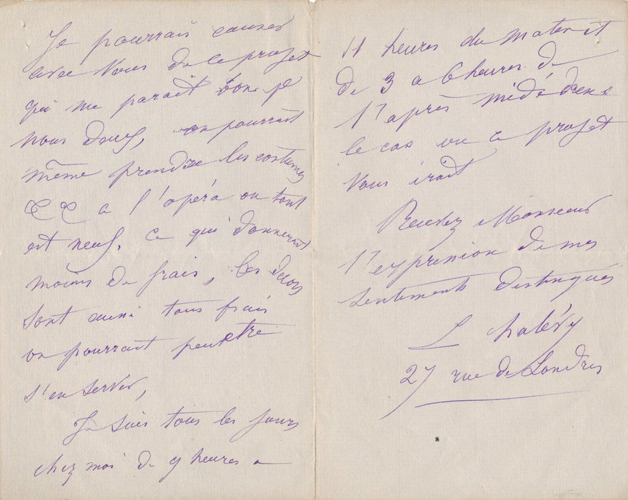 famille compositeur HALÉVY lettre autographe signée Reine de Chypre rejouée