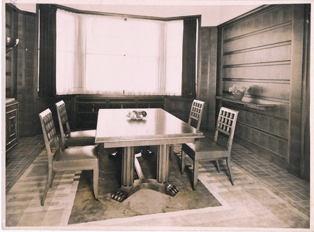 Intérieur design art déco argentique époque mobilier table photo