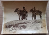 Hippolyte Arnoux égypte Port Saïd ânes albumine albumen  v. 1880 vintage photo