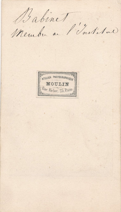 Jacques BABINET photo photographie carte visite albumine astronome
