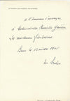 Eduard  STEIGER conseiller fédéral lettre autographe signée félicitations suisse