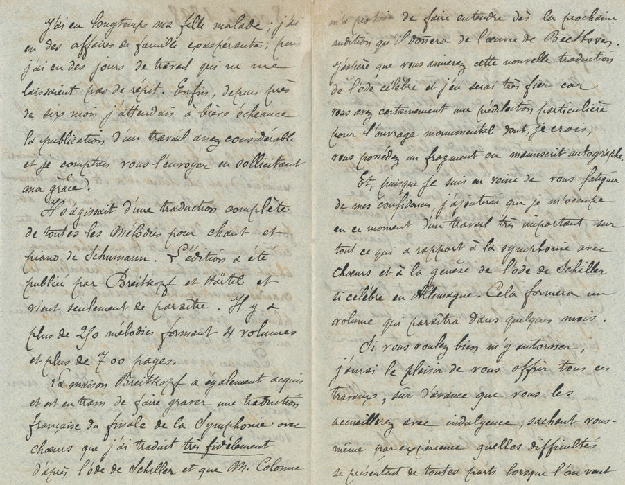 Amédée BOUTAREL 9 lettres autographes signées lot Beethoven Schiller