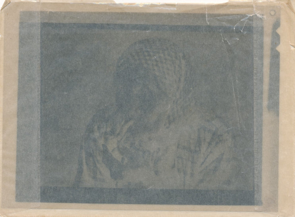 Portrait d’une femme âgée à la pipe photo photographie avec négatif v. 1940