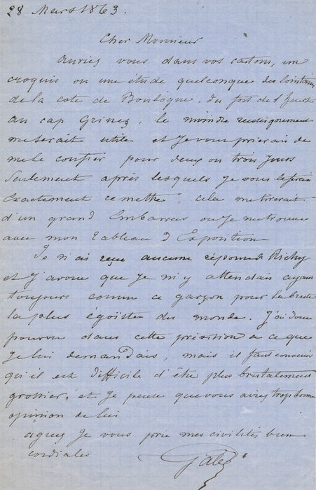 Nicolas Edward  Edouard GABE GABÉ 2 lettre autographes signées cap Gris-Nez