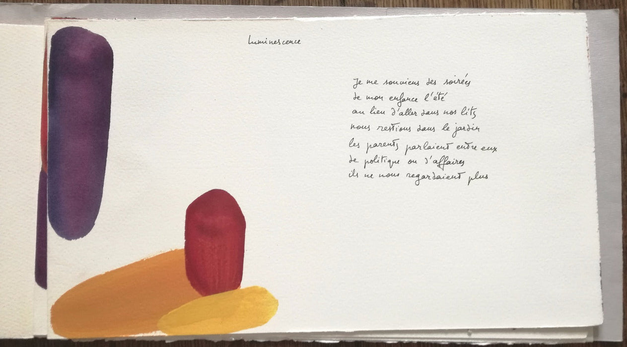 Michel Butor livre d'artiste Crépuscule ancien Isabel Michel manuscrit 2005
