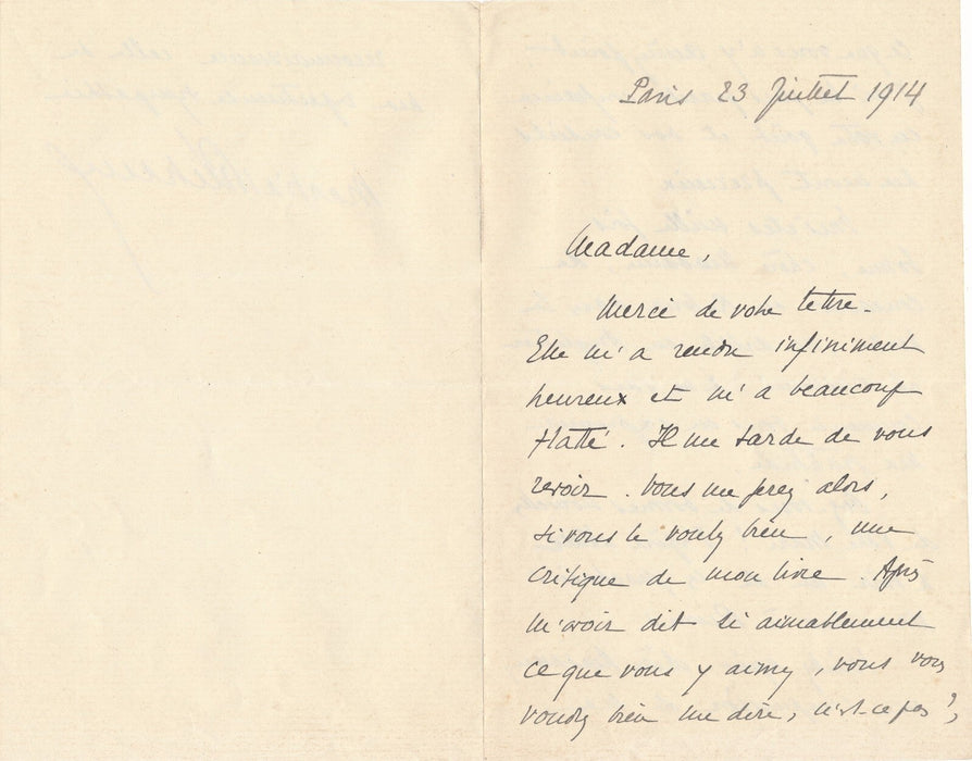 MARTIAL-PIÉCHAUD espère des lendemains heureux 3 lettres autographes signées