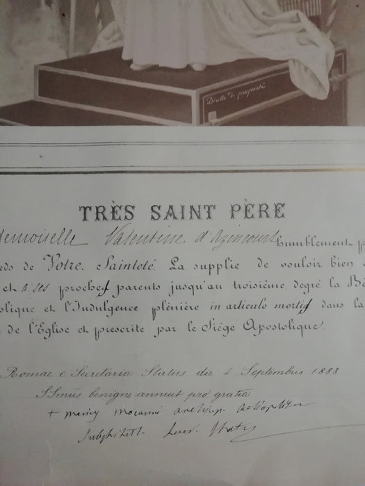 pape Léon XIII (1810-1903) photo papier albuminé v.1880 famille d'Azincourt