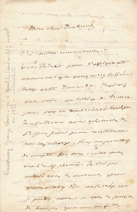 zoologiste médecin Louis Duvernoy lettre autographe signés Friedrich Meckel 1843