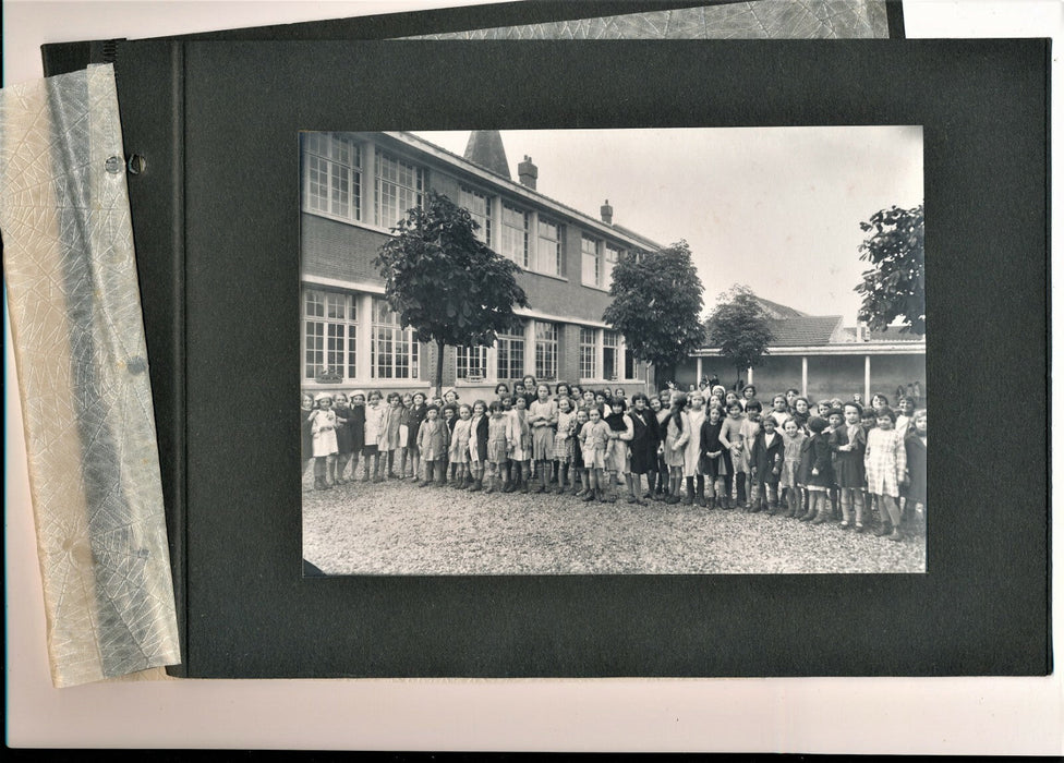 photo école fille classe 3 tirages argentiques époque années 1940