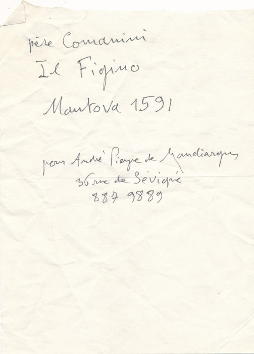 André Pieyre de MANDIARGUES achète Les Chansons de Bilitis de Pierre Louÿs