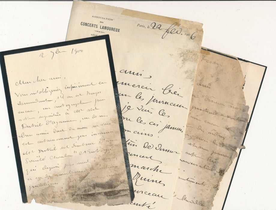 Camille CHEVILLARD compositeur chef orchestre 9 lettres autographes signées lot