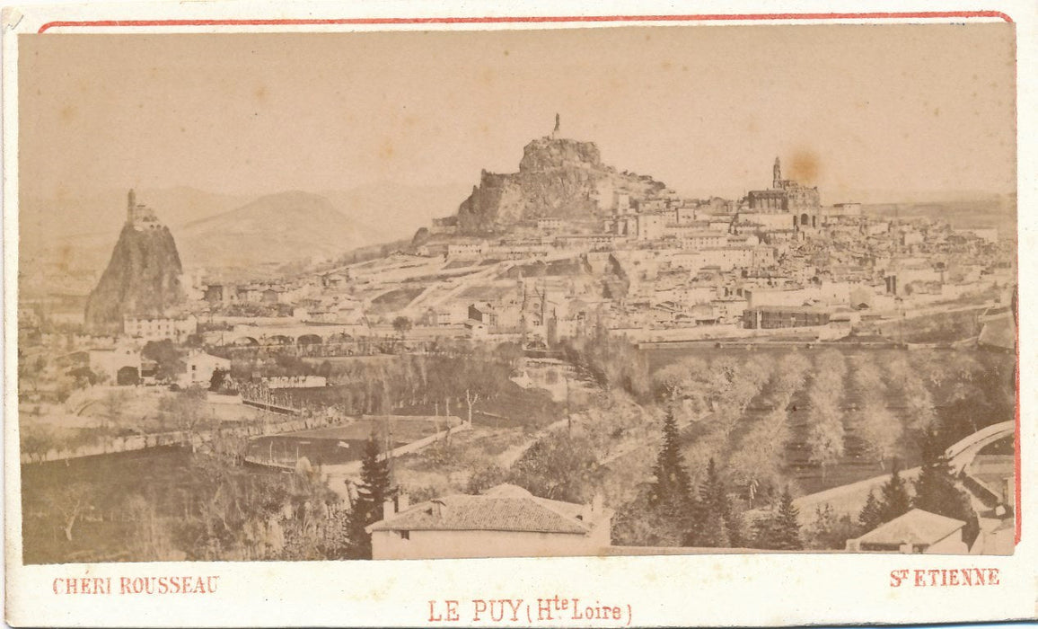 Le Puy Haute-Loire Auvergne lot 3 albumine cartes de visite Notre-Dame photo cdv