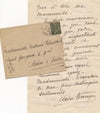 Claire VIRENQUE poète 3 lettres autographes signées concours spiritualiste