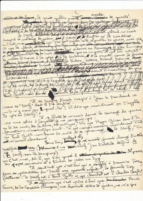 écrivain Paul GUTH ensemble 1 manuscrit autographe 3 lettres 2 dédicaces !