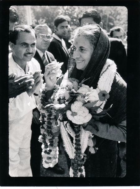 Photographie Indira Gandhi tirage argentique époque fin années 1960 inde