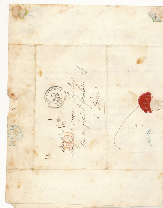 François GÉNIN lettre autographe signée il cherche ses pilules ! humour médecine