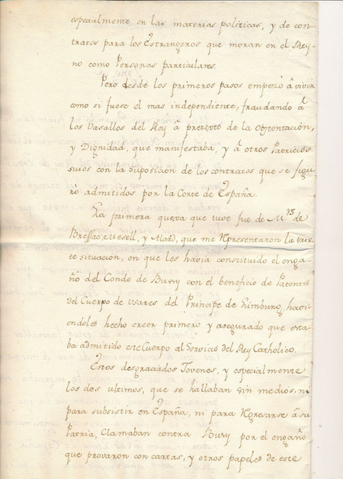 Pedro Pablo ABARDA DE BOLEA lettre signée ambassade espagne Bussy Ossun 1772